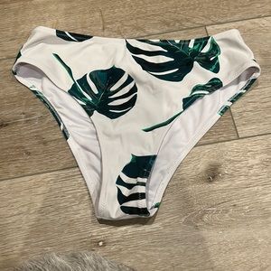 Cupshe, small, swimsuit bottom, green/white